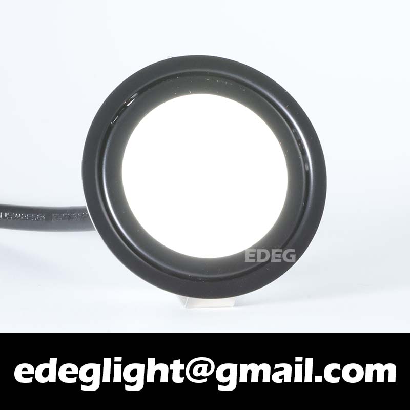 Black Round Range Hood LED Light – Waterproof, Dustproof, and Heat-Resistant | OEM/ODM